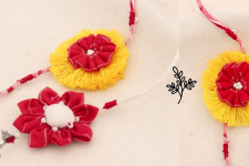 Handmade Gulmohar Rakhi (Set of 2) 7