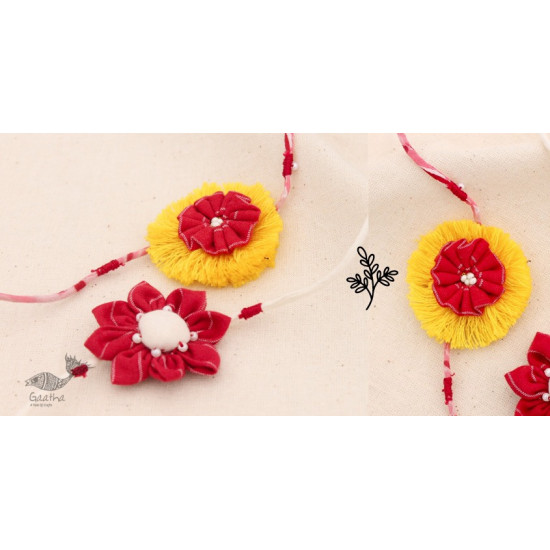 shop handmade cotton fabric Gulmohar  rakhi