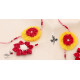 shop handmade cotton fabric Gulmohar  rakhi