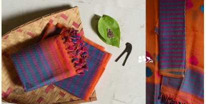Anagi | Assamese Handwoven | Mekhela Chador Set - Brown