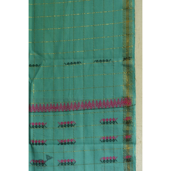 shop Handwoven assam cotton Sky Blue stole