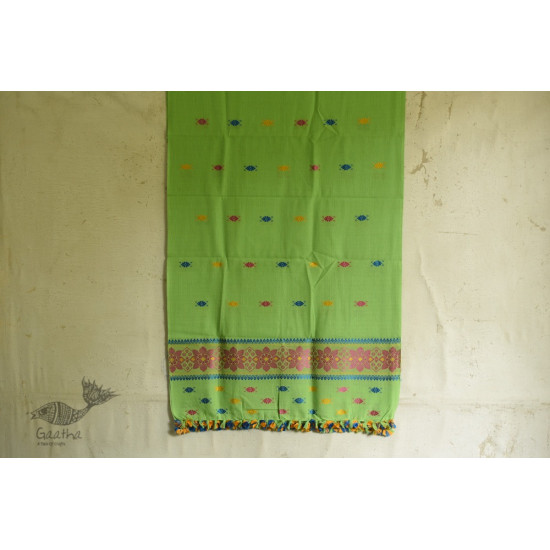 shop Handwoven assam cotton stole Light Green