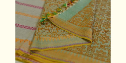 Saalmi | Assamese Silk-Cotton Saree - Grey