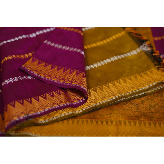 shop Assamese Silk Saree - Deep Purple