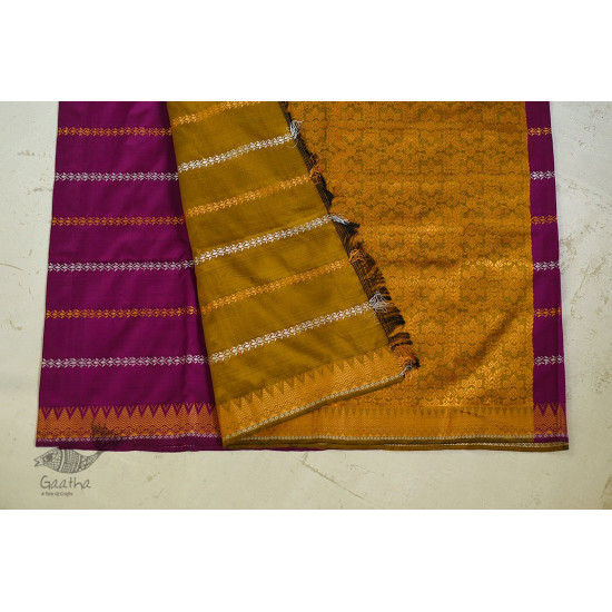 shop Assamese Silk Saree - Deep Purple