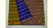 shop Assamese Silk Saree - Silk Green Saree with Blue Pallu