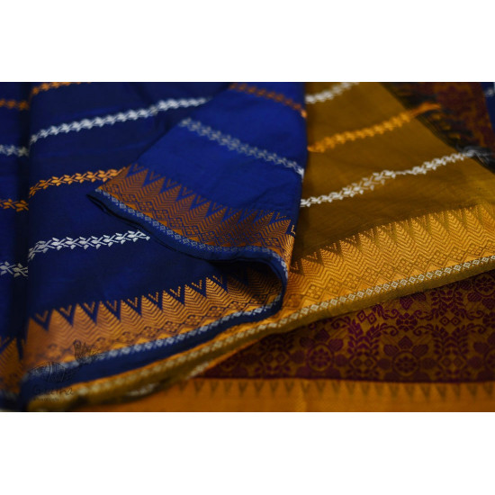 shop Assamese Silk Saree With Blue Base