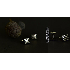 Bidri ♣ Inlay Cufflinks - Set of Two (Three Options) ♣ 41