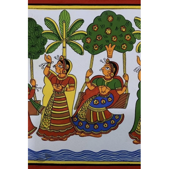 shop Phad Painting - New couple enjoying in garden