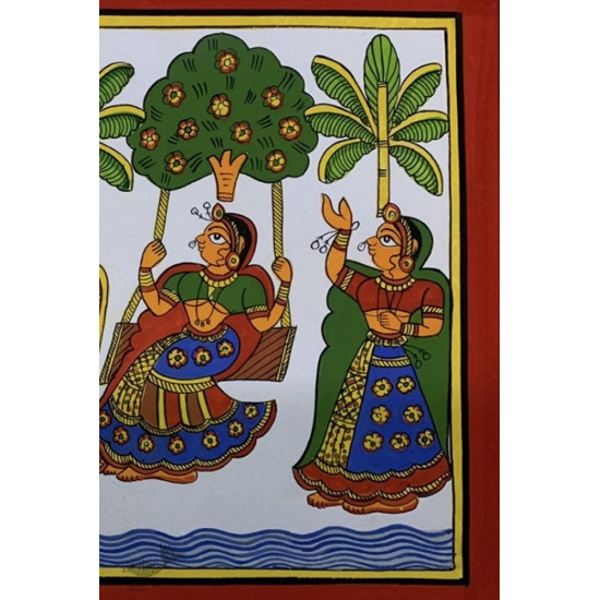 shop Phad Painting - New couple enjoying in garden