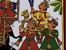 Phad Painting - King on Elephant Ride