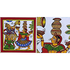 Phad Painting - Enjoying Dance & Music