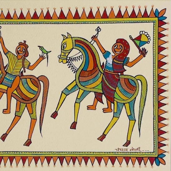 shop Tribal Art Painting - Horse Riders