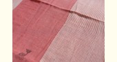 shop cotton handloom  saree - Off White & Red