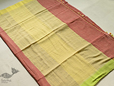 Avanti ✽ Handwoven Cotton Saree - Carrot Red