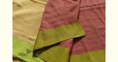 shop Handwoven cotton saree Carrot Red