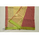 shop Handwoven cotton saree Carrot Red