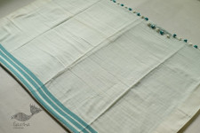 Avanti ✽ Handloom Cotton Saree - Off White & Blue