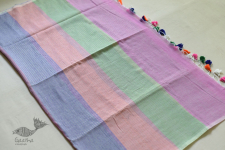 Avanti ✽ Handloom Cotton Saree With Colorful Stripes 