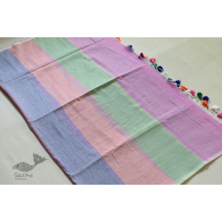 Avanti ✽ Handloom Cotton Saree With Colorful Stripes 