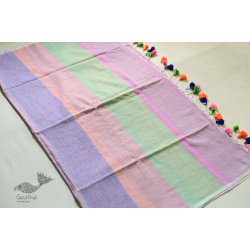 Avanti ✽ Handloom Cotton Saree With Zari Stripes