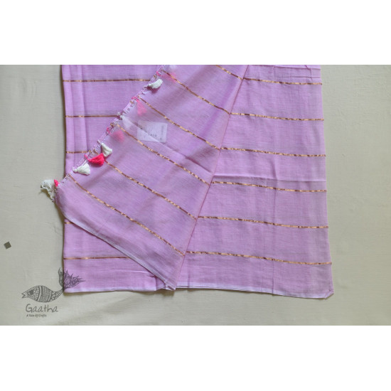 shop Handwoven cotton saree Pink