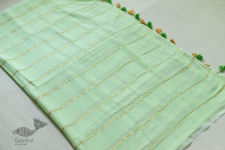 Avanti ✽ Handwoven Cotton Saree - Pistachio Green