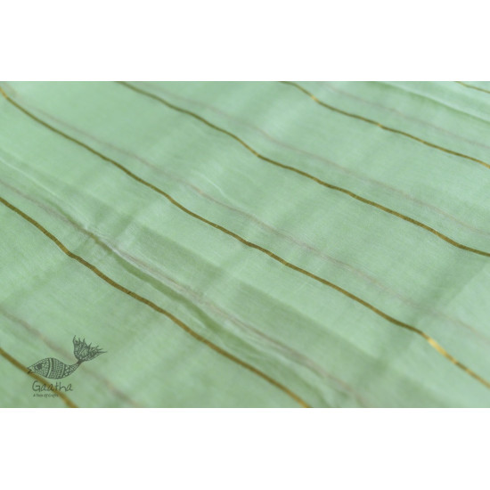 shop Handwoven cotton saree - Pistachio Green