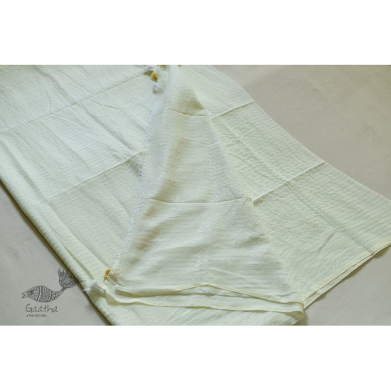 shop saree handloom cotton  - Light Yellow