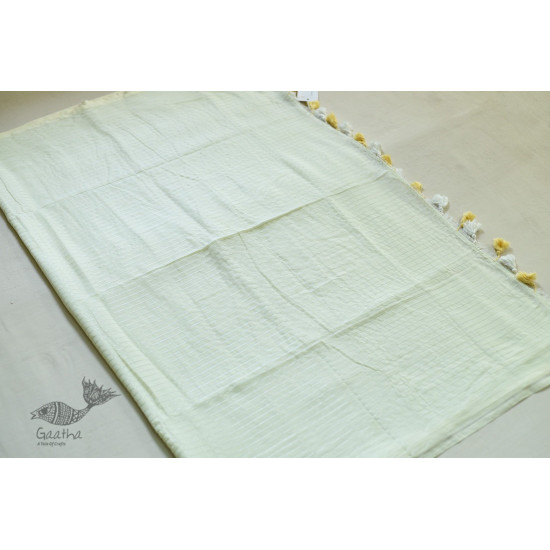 shop saree handloom cotton  - Light Yellow