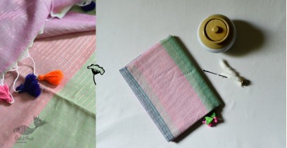 Avanti ✽ Handloom Cotton Saree With Zari Stripes