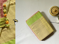 Avanti ✽ Handwoven Cotton Saree - Carrot Red