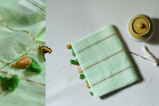 Avanti ✽ Handwoven Cotton Saree - Pistachio Green