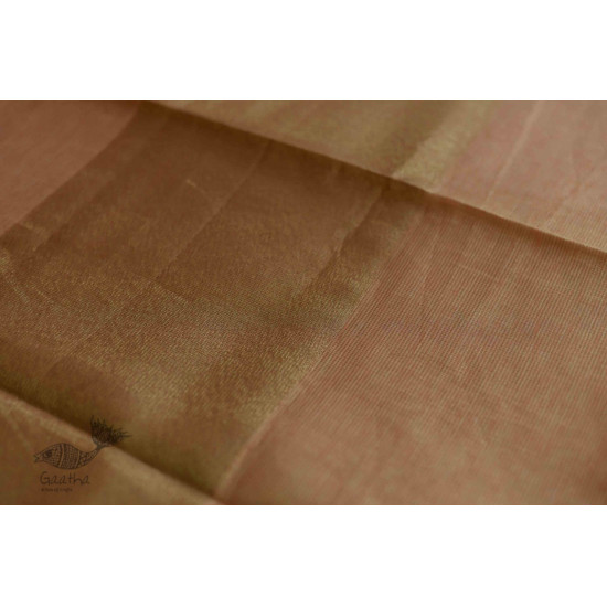 Kota Checked Zari Cotton Saree in Peach Colour