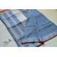 Handloom Linen Saree in Blue Colour