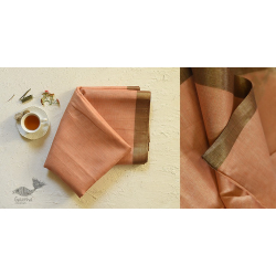 Flavour of Morning ✽ Kota Checked Zari Cotton Saree in Peach Colour