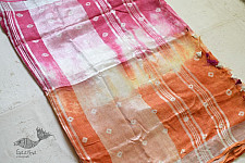 Flavour of Morning ✽ Orange & Pink Linen Gotta Patti work saree