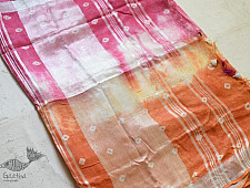 Flavour of Morning ✽ Orange & Pink Linen Gotta Patti work saree