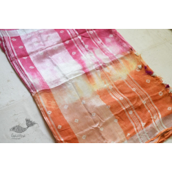 Flavour of Morning ✽ Orange & Pink Linen Gotta Patti work saree