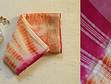 Flavour of Morning ✽ Orange & Pink Linen Saree