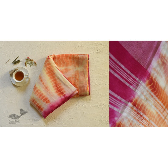 Orange & Pink Linen Saree