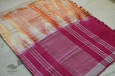 Flavour of Morning ✽ Orange & Pink Linen Saree