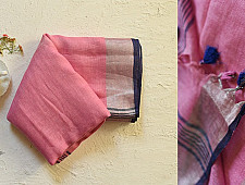 Flavour of Morning ✽ Pink Linen Saree