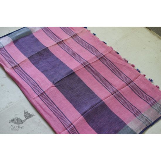 Pink Linen Saree