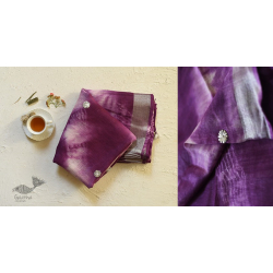 Flavour of Morning ✽ Purple Linen Gotta Patti Work Saree