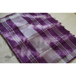 Flavour of Morning ✽ Purple Linen Gotta Patti Work Saree