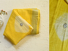 Flavour of Morning ✽ Yellow Linen Gotta Patti work saree