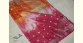 Orange & Pink Linen Saree with Gotta Patti Work