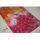 Orange & Pink Linen Saree with Gotta Patti Work