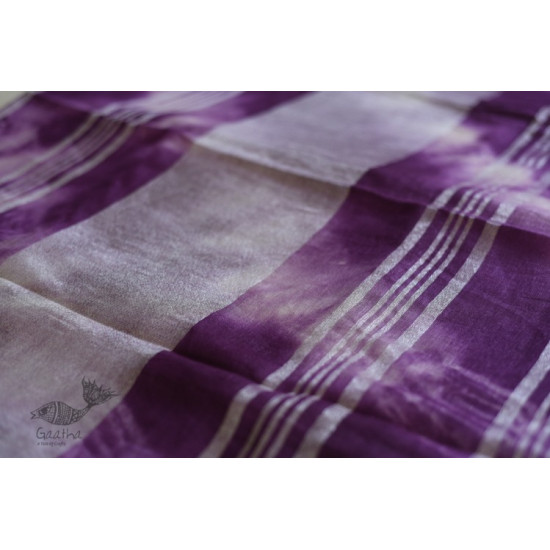 Purple Linen Gotta Patti Work Saree 